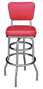 retro chrome swivel bar stool